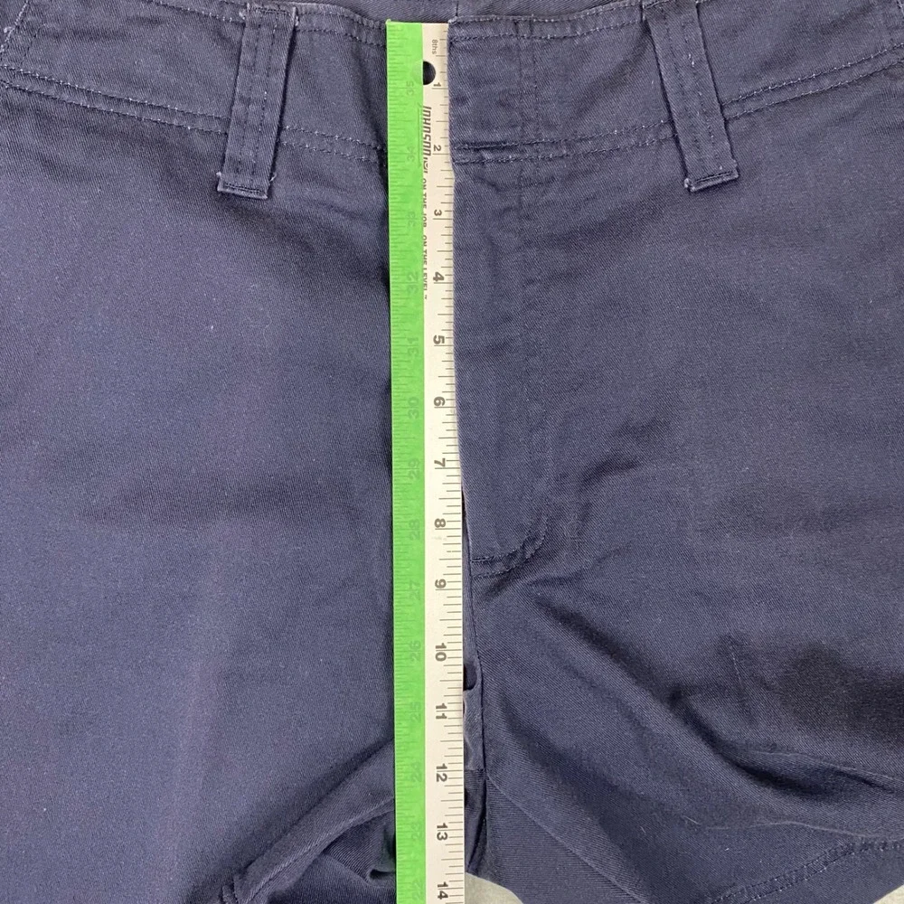 Dockers Favorite Fit Chino Cotton Side Vent Shorts Women 12 Navy Blue
